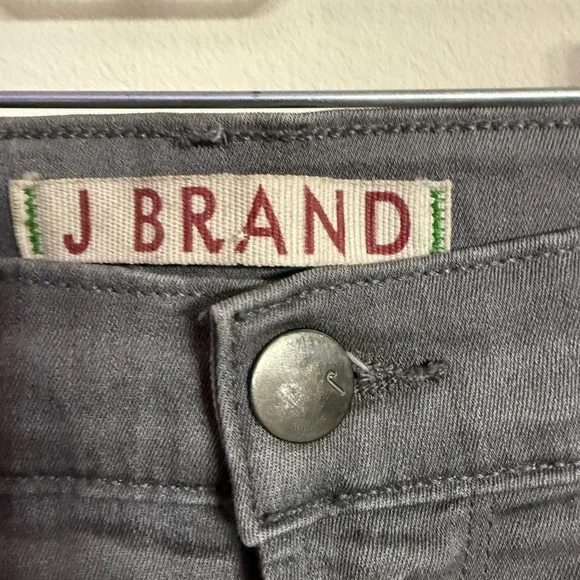J BRAND Womens sz 26 Gray GOTHAM Long Zipper Ankle Slim Fit Skinny Jeans - Picture 3 of 7